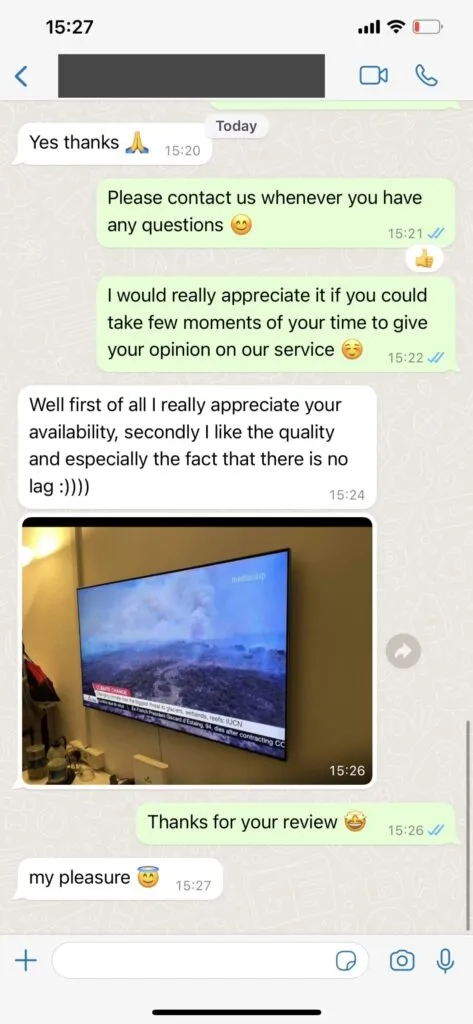 Feedback positivo sobre ativação rápida IPTV