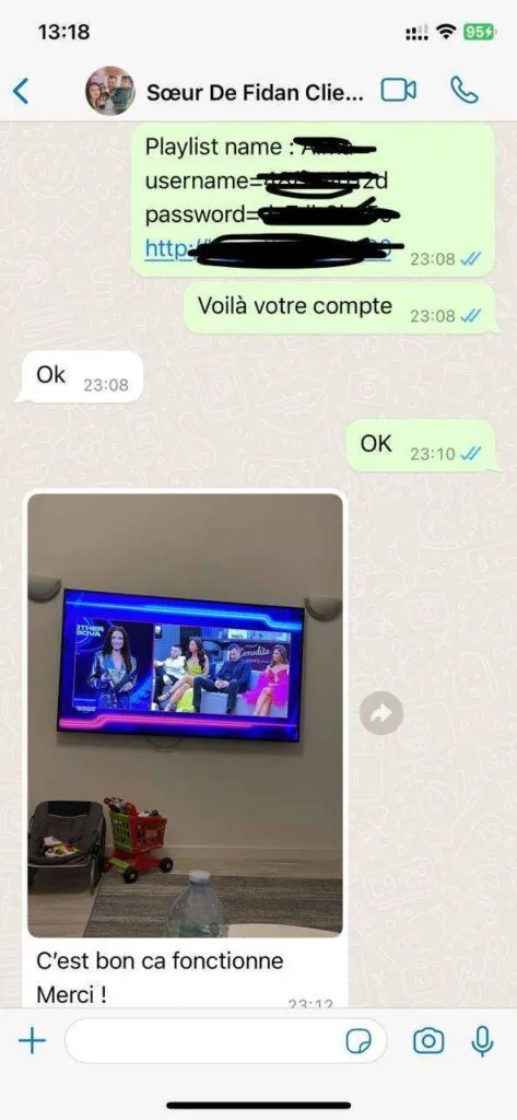 Cliente recomendando a Osiris IPTV aos familiares